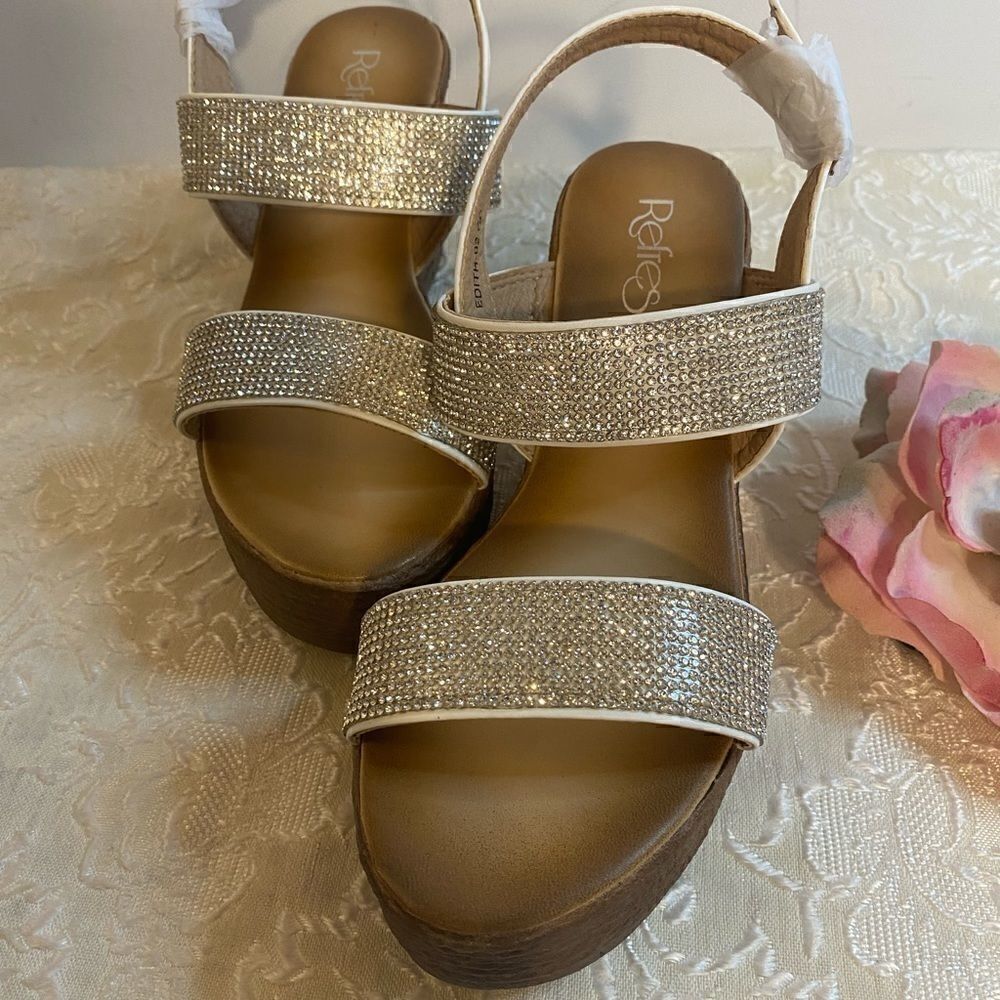 💥Refresh Rhinestone Embellished Wedge Sandals - Picture 6 of 10